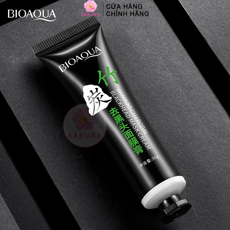 Gel lột mụn than tre hoạt tính keo mặt nạ gel lột mụn đầu đen than tre nội địa trung Bioaqua 30g