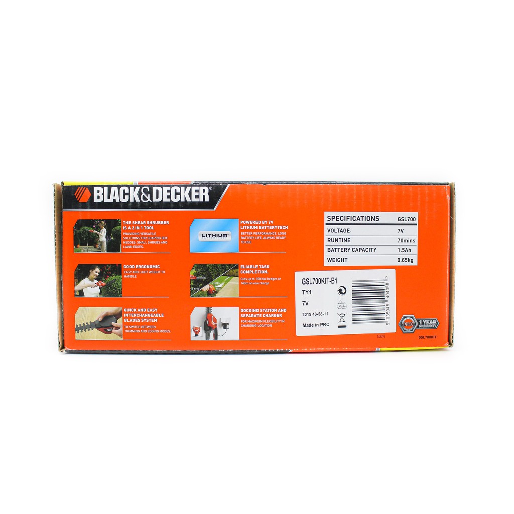 Tay cầm tỉa cành Black &amp; Decker GSL700KIT-B1