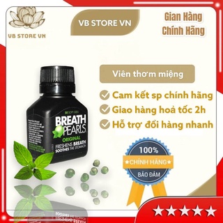 Viên thơm miệng Breath Pearls, giảm mùi miệng cho người lớn, phụ nữ và bé trên 6 tuổi xuất xứ australia