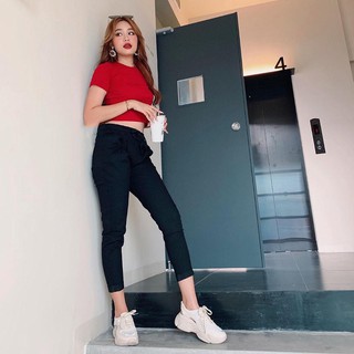 Quần Kaki Baggy Dây Rút Trắng Đen