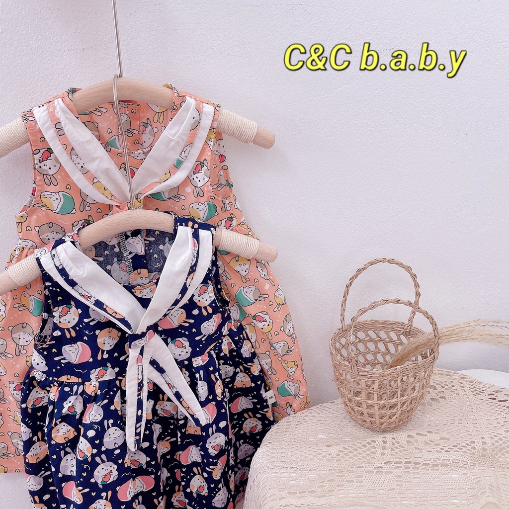 VÁY THỎ CỔ NƠ CHO BÉ GÁI CHẤT SIÊU MÁT - VG140