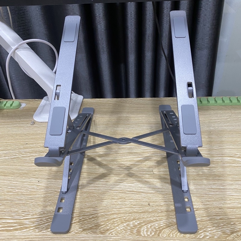 Giá đỡ Laptop, kệ đỡ Laptop bằng nhôm 2 tầng 1tầng có thể chỉnh góc nhìn, nâng chiều cao, mẫu mới N8