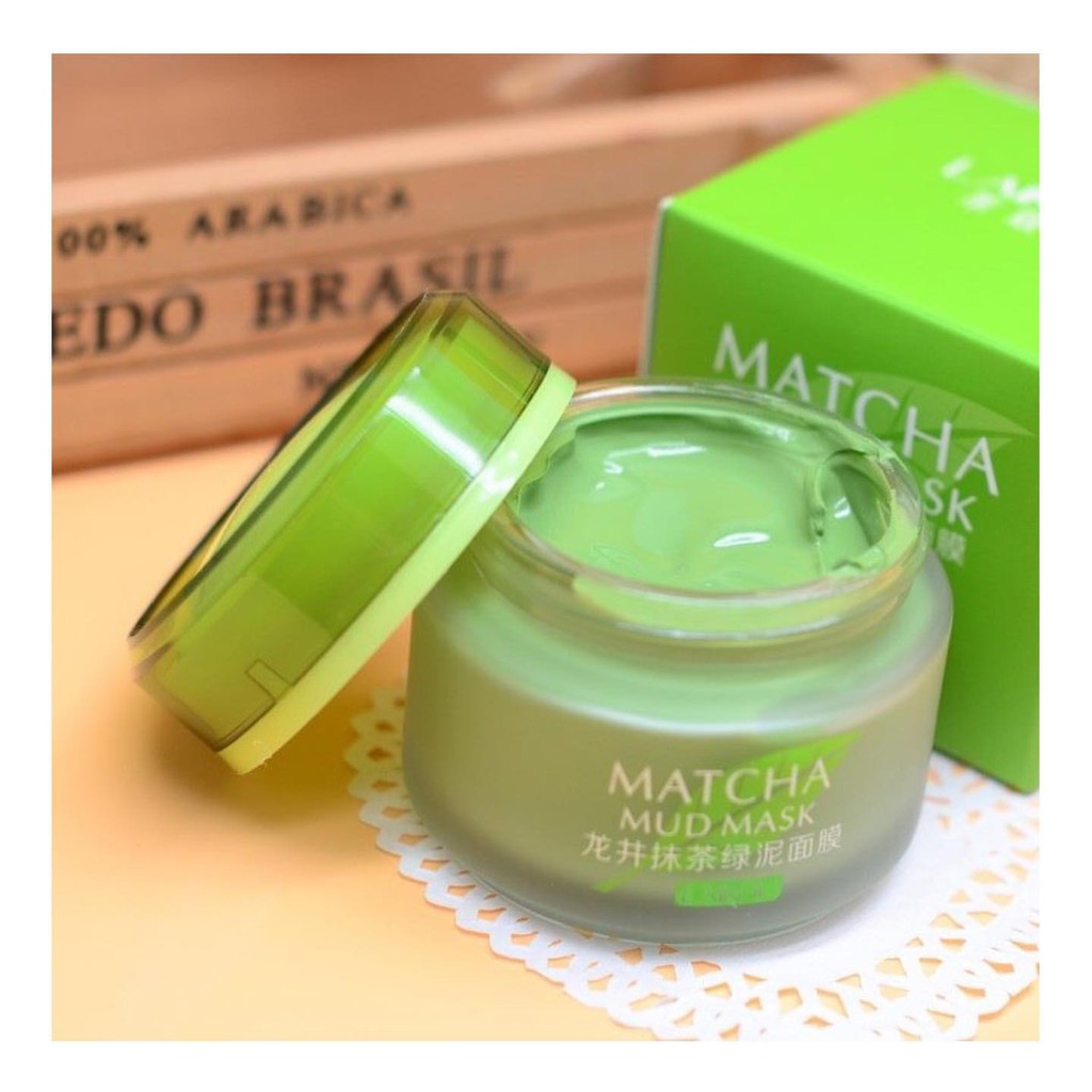 Mặt nạ trà xanh Matcha Mud Mask Laikou dưỡng ẩm làm mịn da kèm QUÀ TẶNG