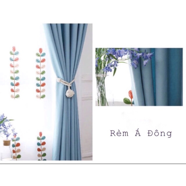 Rèm vải trang trí, cản nắng 75% - Xanh Trời