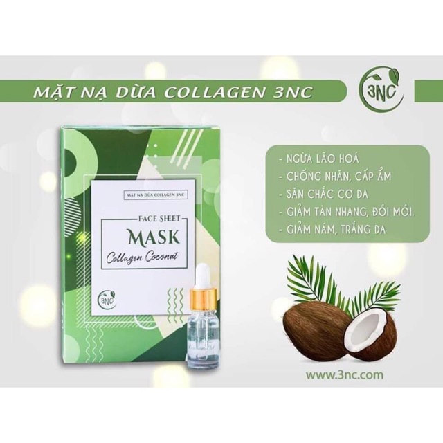 Mặt Nạ Dừa Collagen 3NC