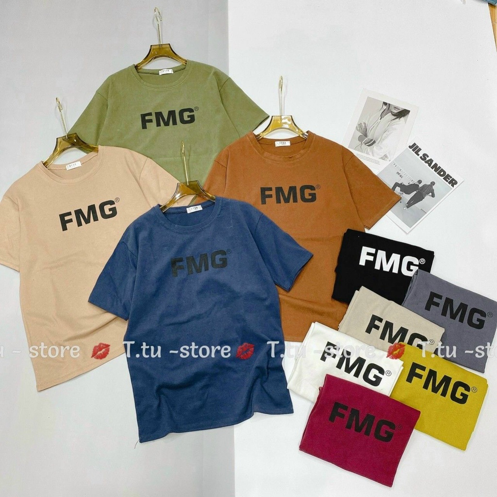 Áo phông in chữ FMG nhiều màu sắc