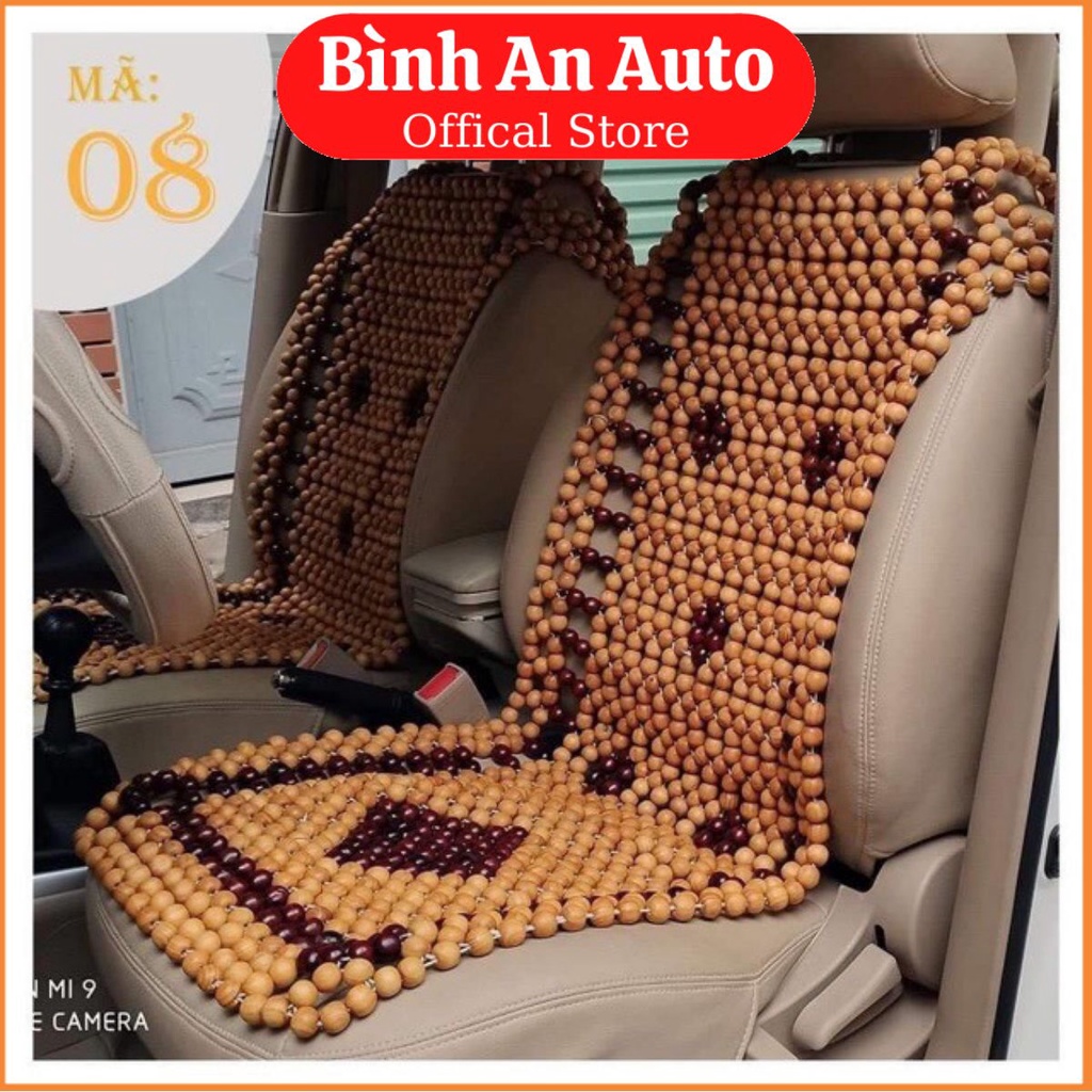 Lót ghế gỗ thông hoạ tiết cao cấp - Bình An Auto