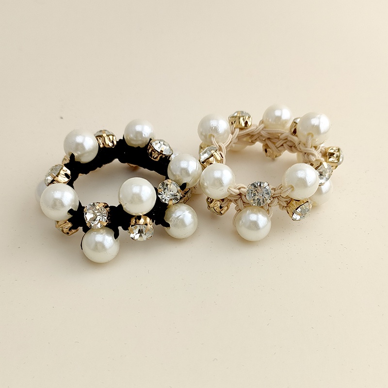 Dây buộc tóc cao su đính ngọc trai thiết kế tinh tế thời trang dành cho nữ