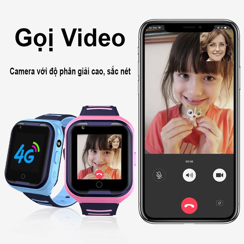 Đồng hồ thông minh trẻ em ANNCOE AC86F định vị GPS - Gọi Video Call- Dug lượng pin 700mAh- Ngôn Ngữ tiếng việt