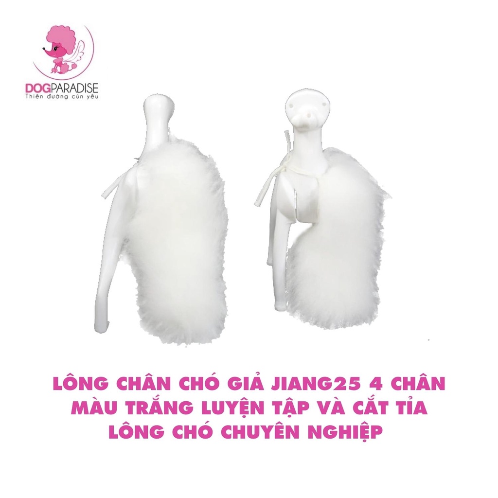 Lông chân chó giả JIANG25 4 chân màu trắng luyện tập và cắt tỉa lông chó chuyên nghiệp - Dog Paradise