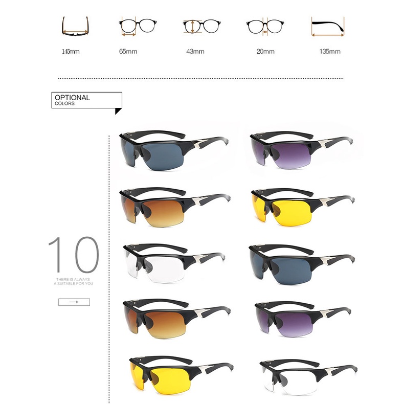 Ngoài trời Đi Xe Đạp Kính Mát Kính Nhìn Đêm Lái Xe Thể Thao Visor Windproof chống Bụi Nam Giới Và Phụ Nữ