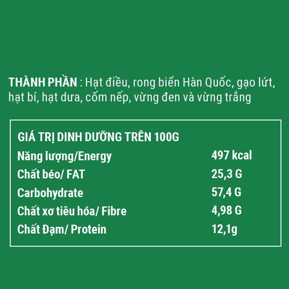 Bánh hạt ngũ cốc Healthy Snack - Thanh snack ăn vặt vị ngon giòn rụm bổ dưỡng ít đường (hũ 200g)