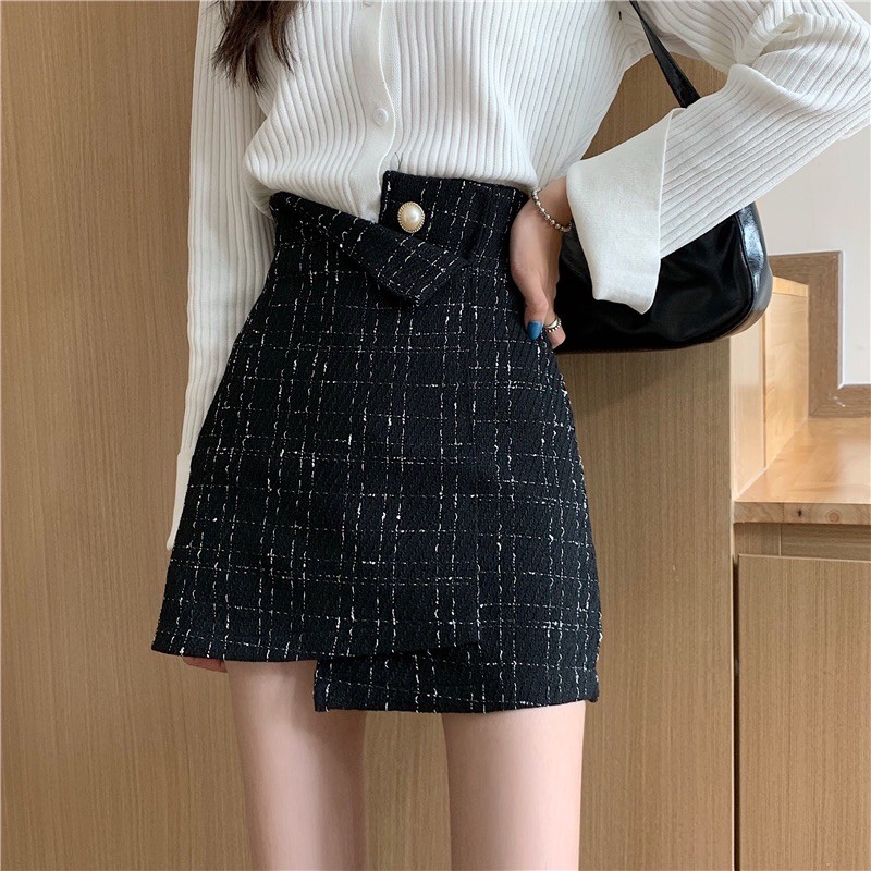 Korean fashion irregular high waist small incense skirt | BigBuy360 - bigbuy360.vn