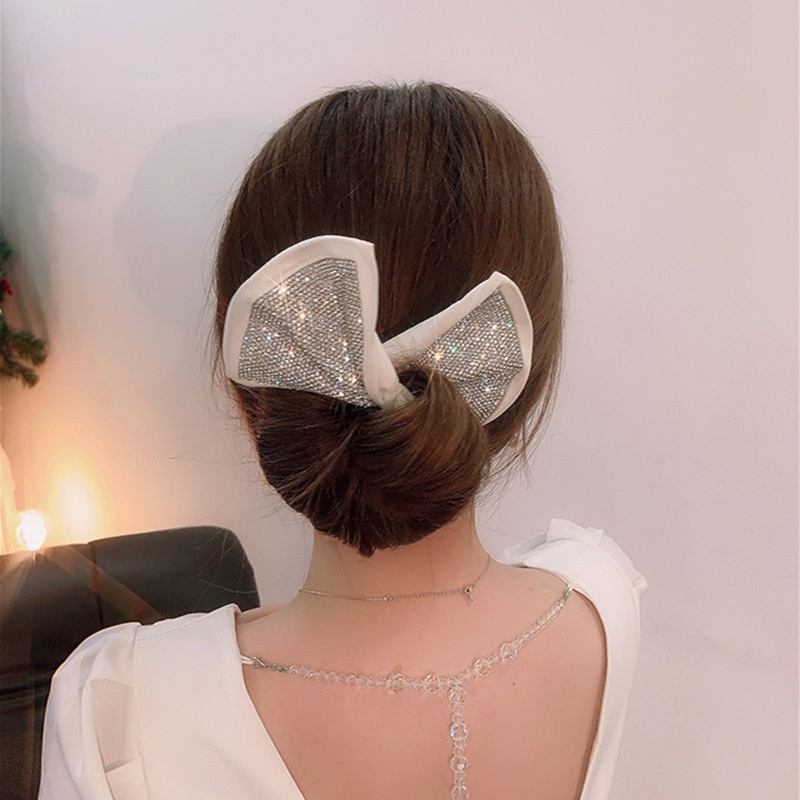 Kẹp Tóc Hình Nơ Đính Đá Thời Trang Cho Nữ