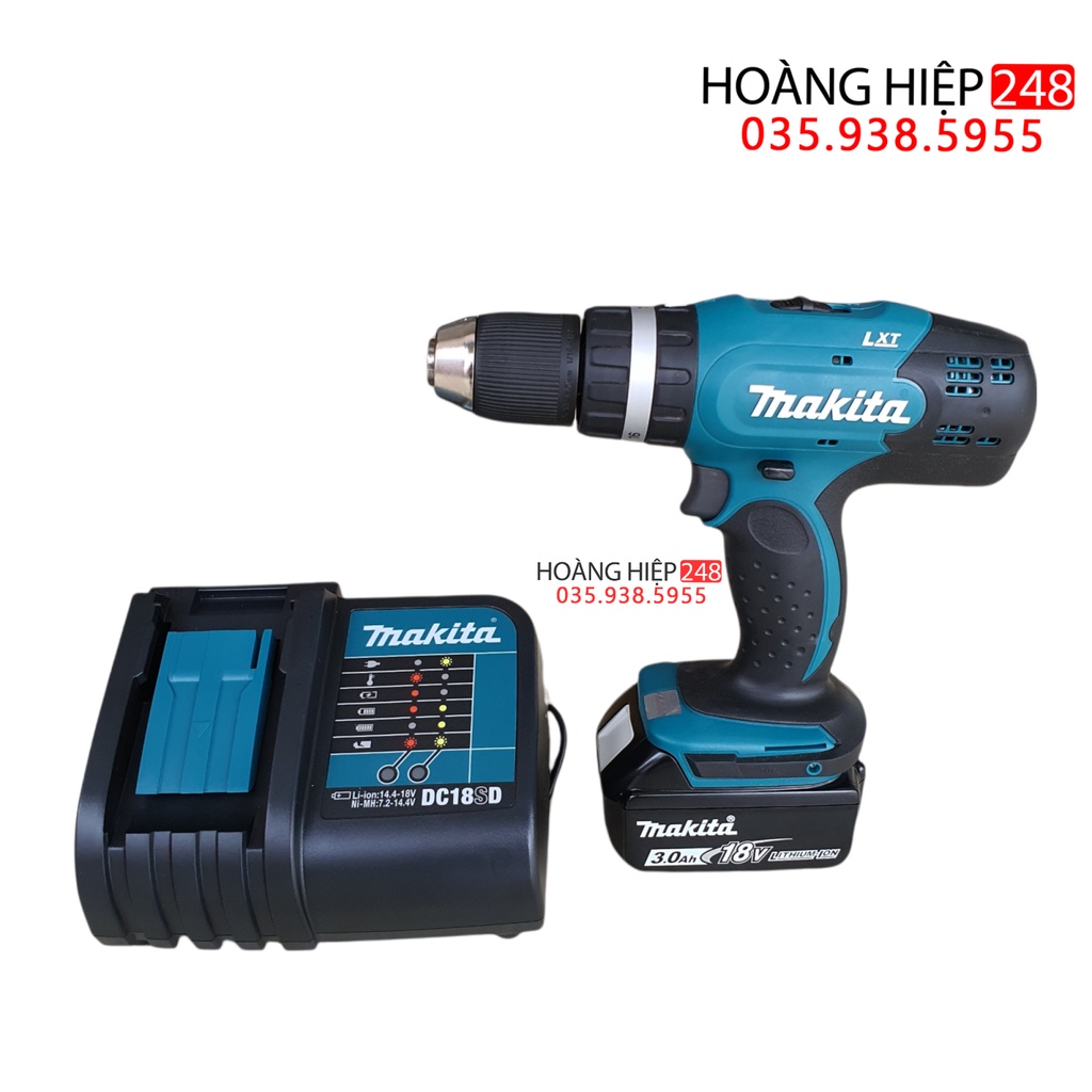 Máy khoan búa dùng pin 18V Makita DHP453