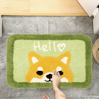 Thảm chùi chân lông mịn hình thú dễ thương