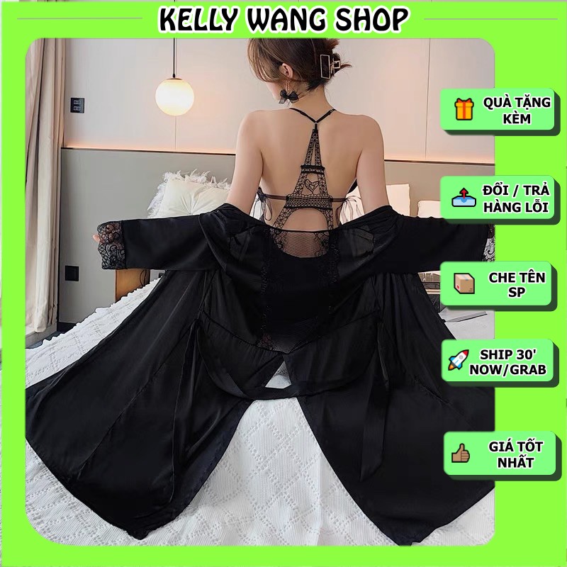 Sx770-set  váy ngủ kèm choàng -set áo choàng- váy kèm choàng-áo ngủ -váy ngủ đẹp-váy ngủ sexy -KellyWang