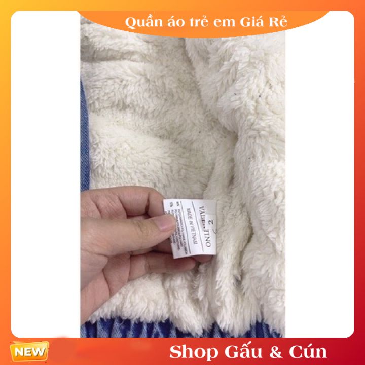 Áo gile cho bé chất bò lót lông thỏ cho bé gái siêu kute 10-22kg🥰