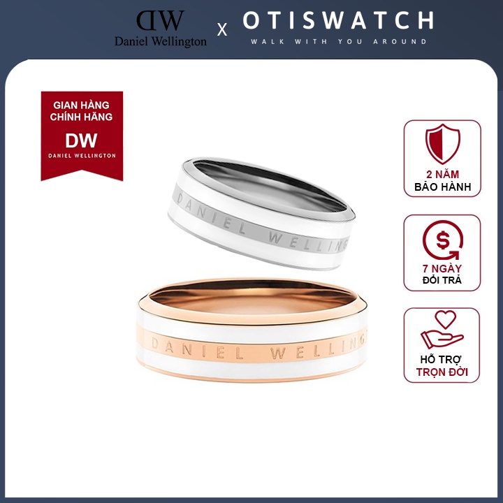 Nhẫn Daniel Wellington Classic Emalie Ring Satin White DW Ring Chính Hãng - OtisWatch