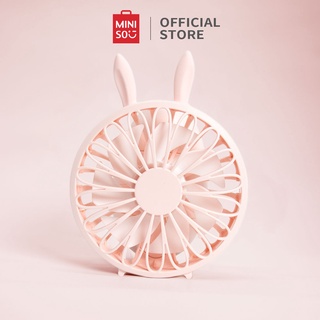 Miniso Quạt mini tích điện để bàn 03 chế độ gió siêu mát kèm dây sạc và pin