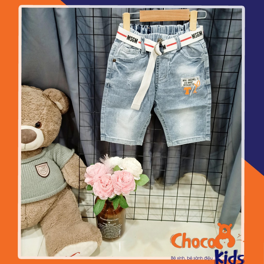 QUẦN JEANS LỬNG BÉ TRAI KÈM DÂY NỊT MÀU XANH NHẠT CHẤT JEANS MỀM MẠI CO DÃN HÀNG CAO CẤP