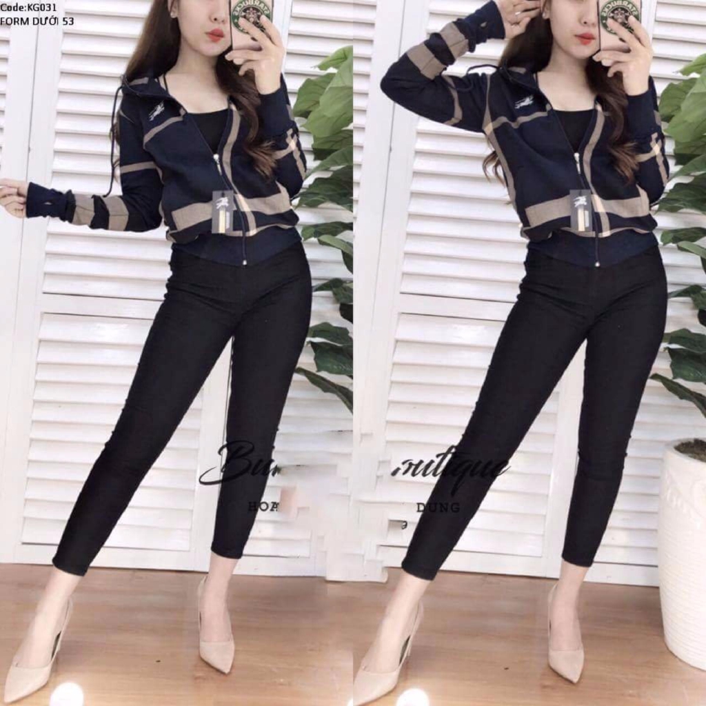áo khoác nữ thun da cá 4 chiều