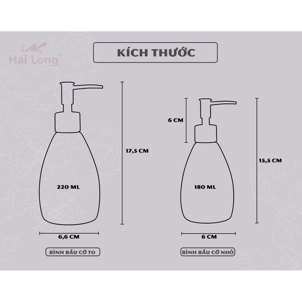 [COMBO 5] Bình đựng nước rửa tay, dầu gội, sữa dưỡng thể bằng sứ 180-220 ml dáng bầu (Nhiều màu lựa chọn)