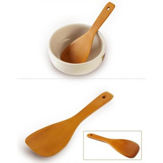Thìa xới cơm, Muỗng xào thức ăn bằng gỗ tre