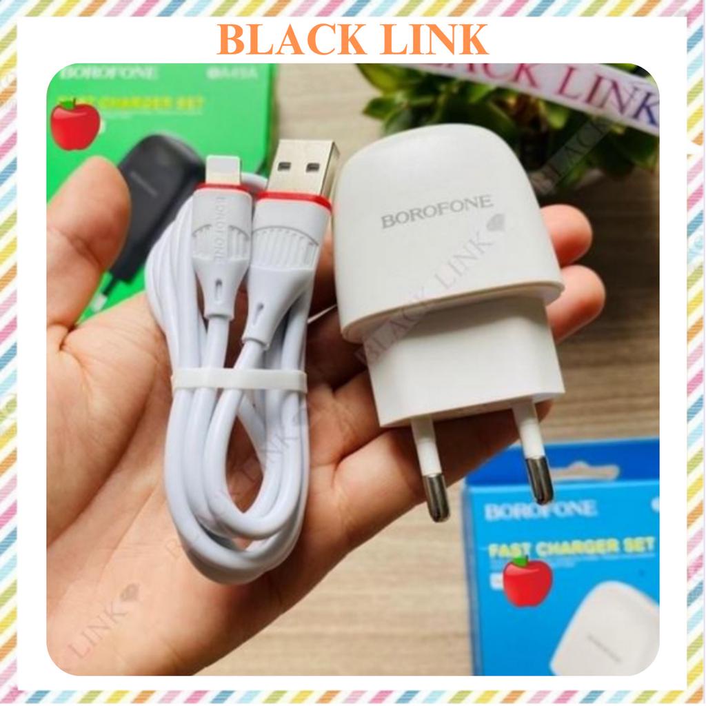 Bộ Củ Cáp Sạc 2.1A BOROFONE BA49A Điện Thoại Máy Tính Bảng - Cốc Sạc Nhanh Pin Dự Phòng Tai Nghe Bluetooth Không Dây I12