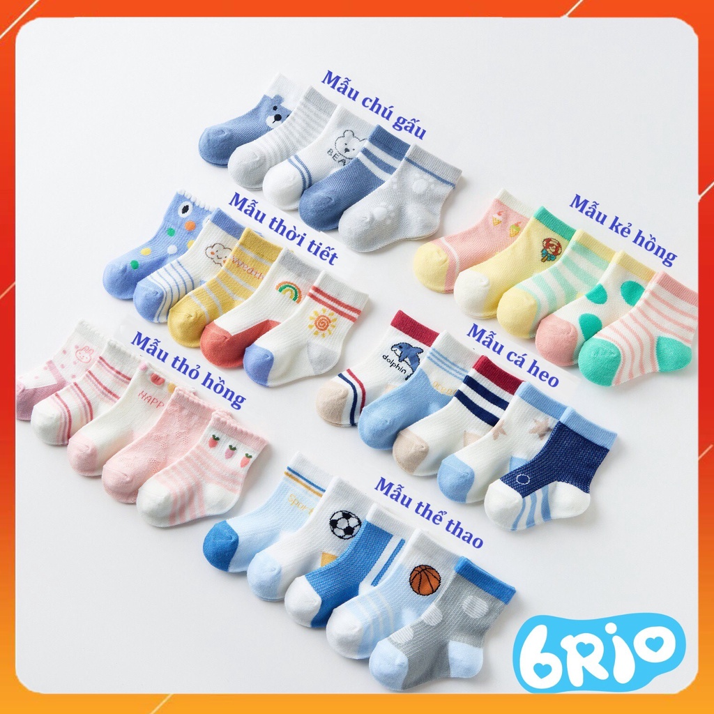 Set 5 đôi tất thu đông điều hòa cho bé