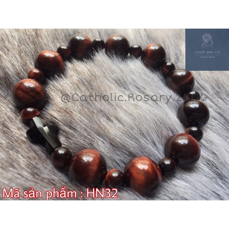 Tràng hạt , chuỗi Mân Côi đá mắt hổ