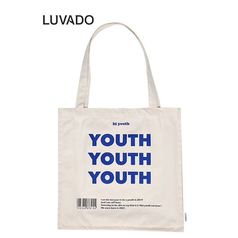 Túi tote bag đẹp vải bố trơn mềm đẹp giá rẻ LUVADO TX777