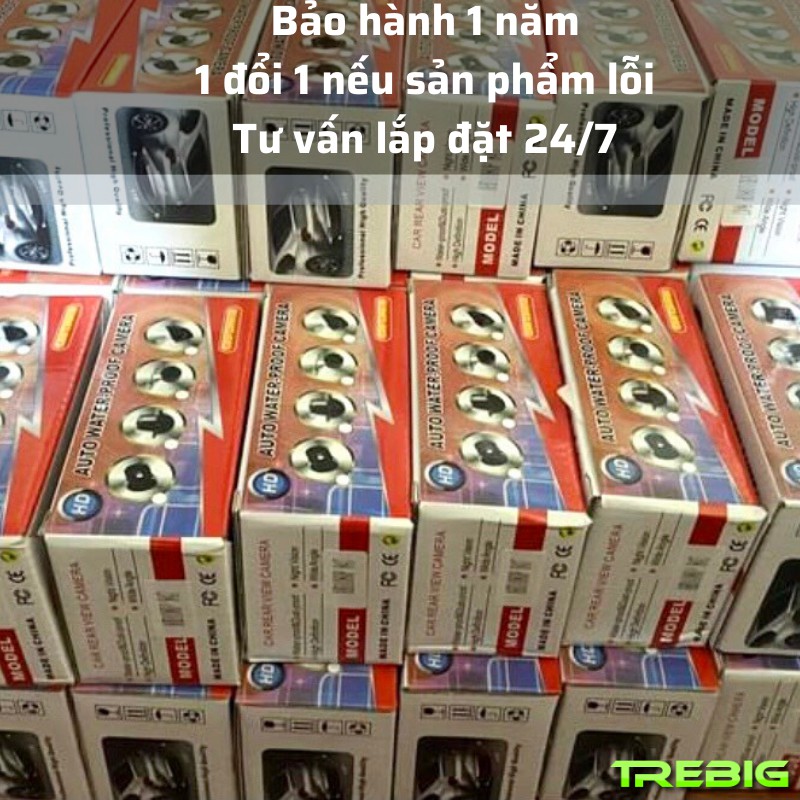 Camera lùi AHD góc rộng, len mắt cá siêu nét cho đầu Android ô tô - chống nước IP68 - Đồ chơi xe hơi Trebig