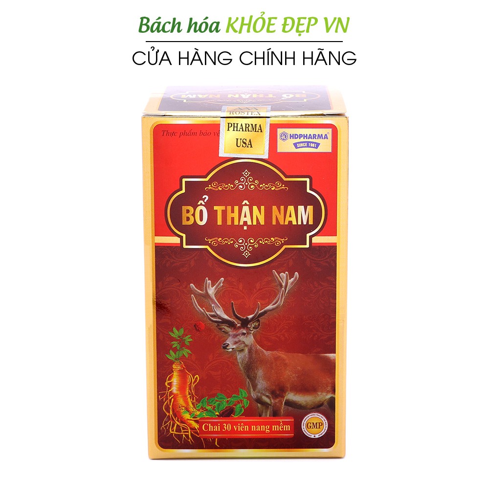 Viên uống tăng cường sinh lý nam, bổ thận tráng dương Bổ Thận Nam - Hộp Nâu 30 viên | BigBuy360 - bigbuy360.vn