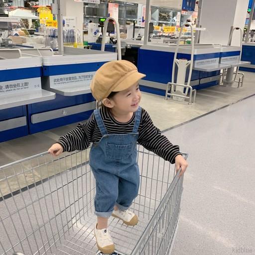 Quần Yếm Denim Hàn Quốc Cho Bé Gái