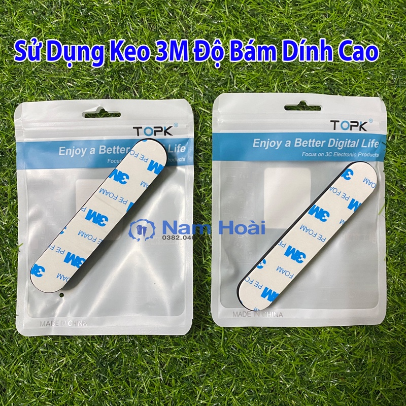 Đế Dán Kẹp Cố Định Chống Rối Cáp Sạc, Dây Chuột, Bàn Phím Chính Hãng TOPK