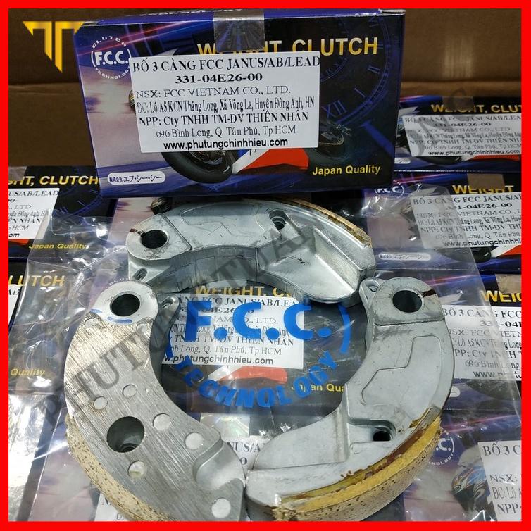 Chuông Nồi Bố 3 Càng FCC Zin Các Dòng Xe Tay Ga Chất Liệu Bám Tốt Ít Chai - Búa Côn Ab