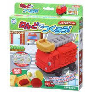 Bộ đồ chơi đất nặn bằng bột gạo mẫu Mô hình xe cứu hỏa GINCHO