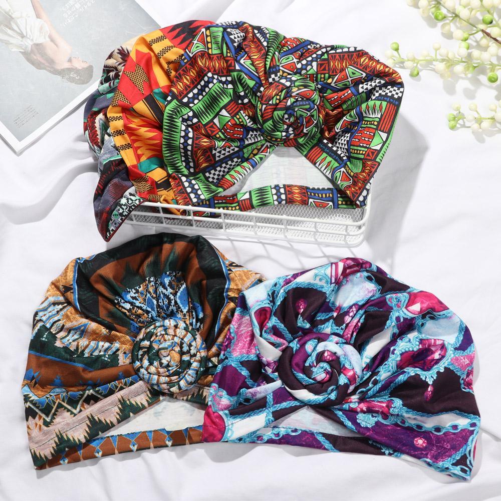 Khăn Trùm Đầu Bằng Cotton Mềm Mại In Họa Tiết Hoa