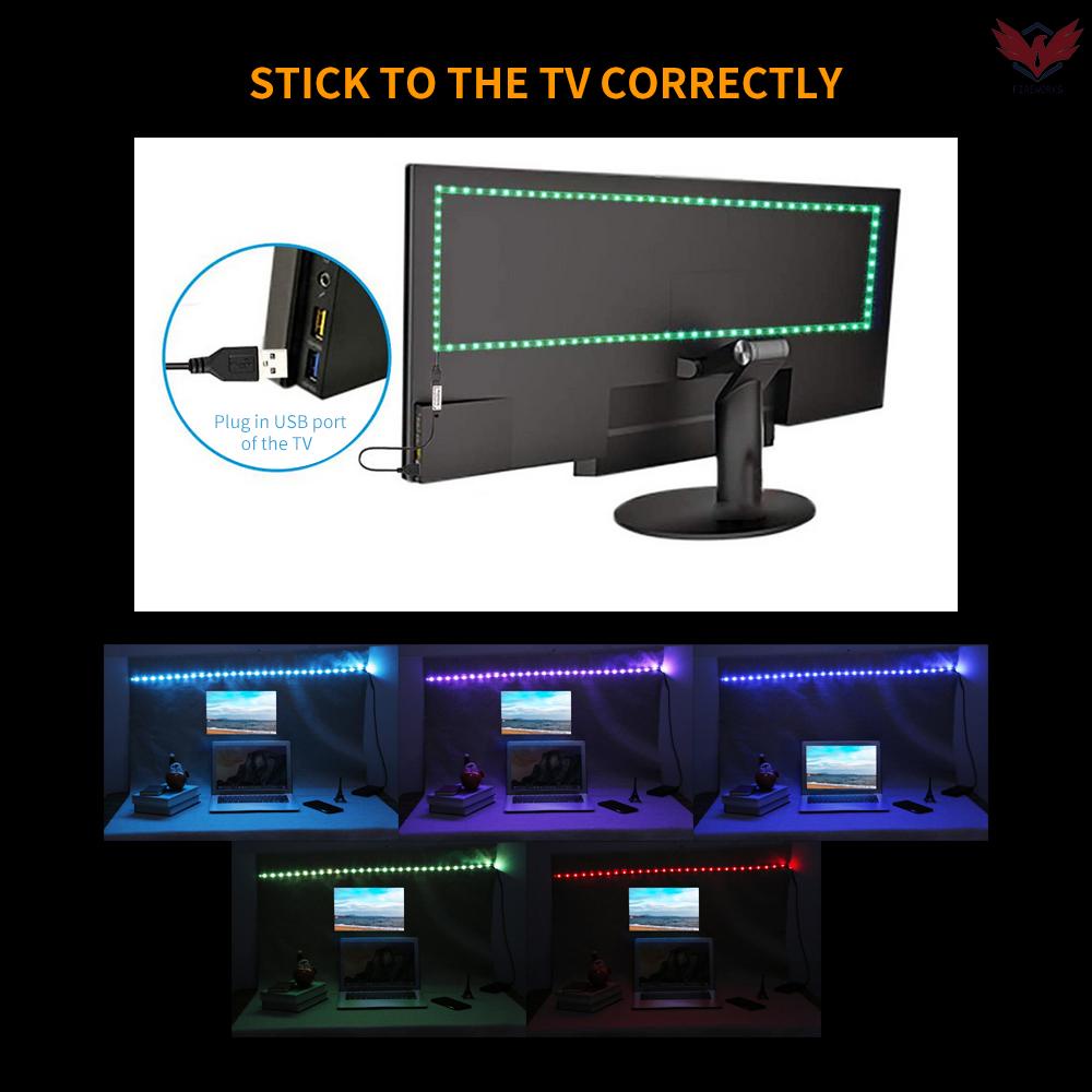 Fir LED Computer Case Strip Light Flexible RGB Lamp Tape Diode 5V Desk Screen TV Background Lighting USB Powered 3 Key Control 0.5M | BigBuy360 - bigbuy360.vn