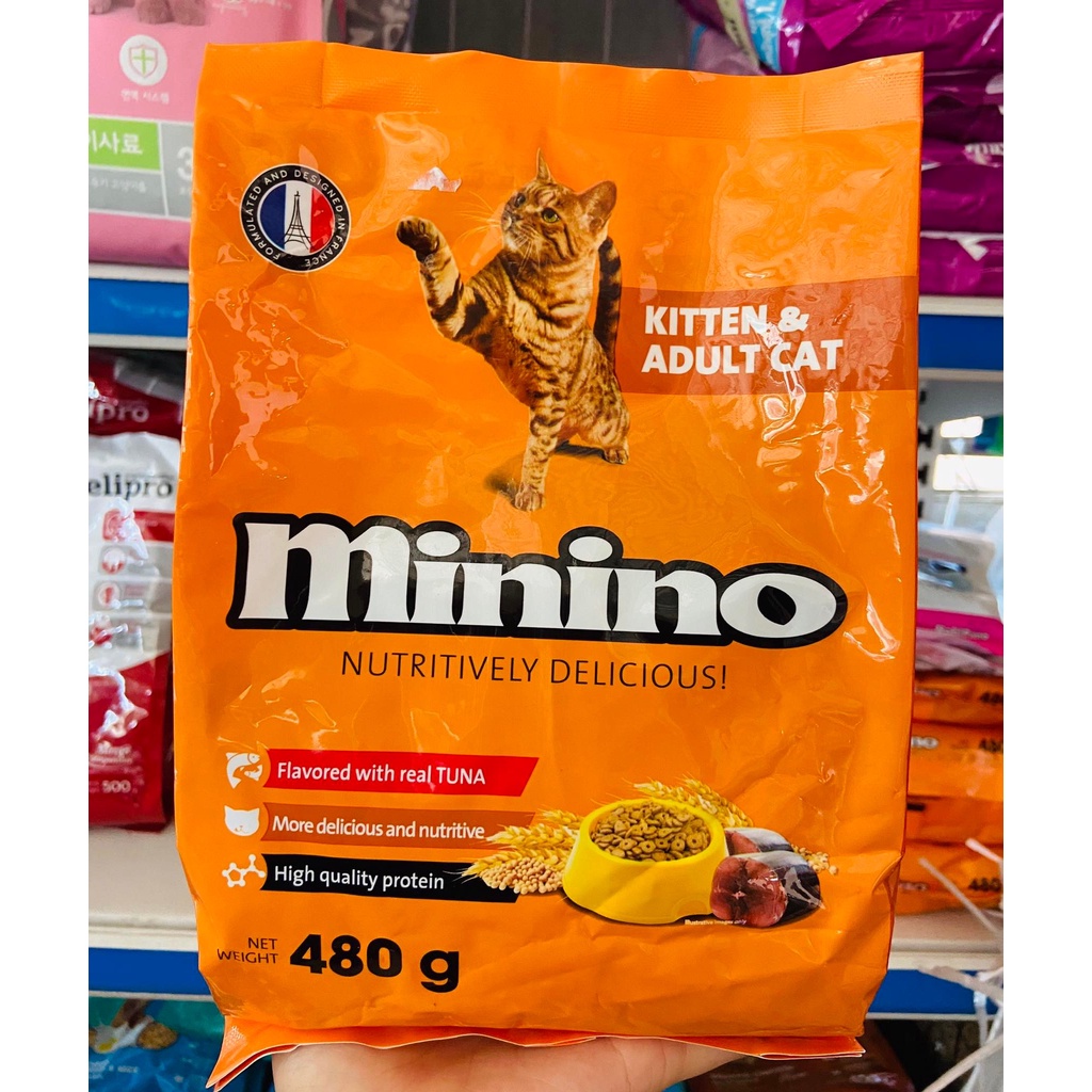 [Mã PET20K giảm 20K đơn 250K] THỨC ĂN CHO MÈO MININO 480GR