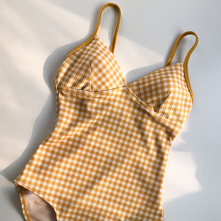 Đồ bơi nữ gợi cảm bikini Xiêm ba điểm Backless tụ tập áo tắm kẻ sọc dễ thương | BigBuy360 - bigbuy360.vn