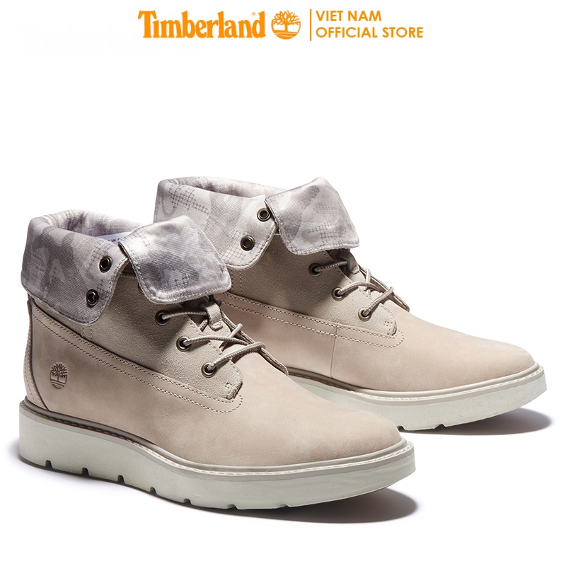 Original Giày Boot Nữ Cổ Cao Timberland Kenniston Roll Top Light Taupe Nubuck TB0A1S7GAI