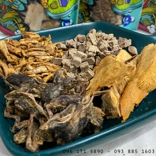 Cá ngừ, gà viên, cá pha lê, gan gà  SẤY KHÔ CHO CHÓ MÈO - 100g (hình thật shop chụp)