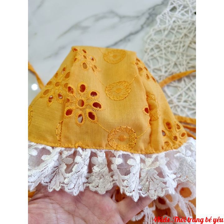 Set body mùa hè màu vàng chanh tươi mát 🎁🎁 tặng kèm nón và giày vải 🎁🎁 món quà tặng ý nghĩa dịp đầy tháng cho bé gái