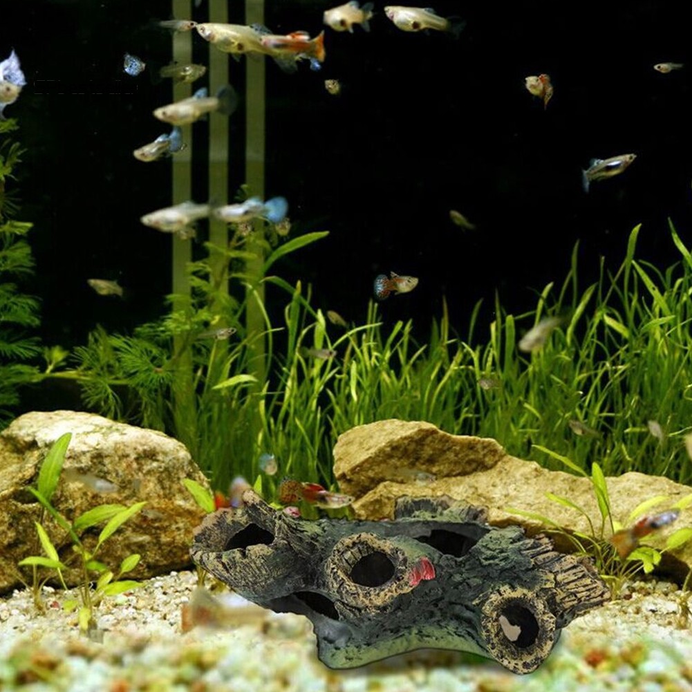 Miếng gỗ nhân tạo trang trí bể cá