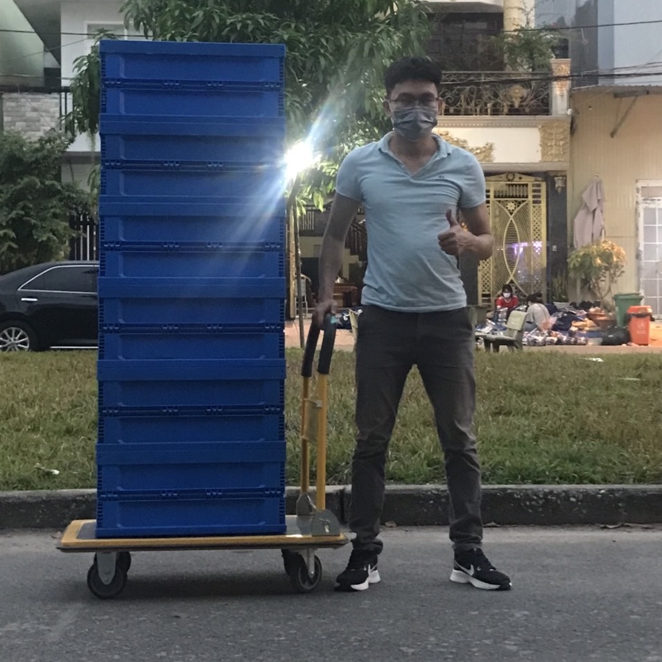 Thùng Đựng Đồ 65L Loại Siêu Dày (2.4Kg) - Hộp Để Đồ Gấp Gọn Đa Năng , Để Cốp Sau Ô Tô - Tiện Lợi , Nhựa PP Cao Cấp