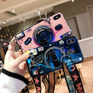 Ốp Lưng Hình Máy Ảnh 3c Kèm Giá Đỡ Và Dây Đeo Vai Cho Samsung Galaxy Note 8 Note 9 Note 10 Note 10 Lite Note 10 Plus Note 20 Note 20