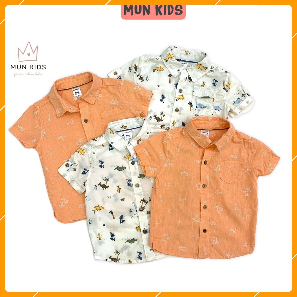 Áo sơ mi bé trai Car.ter hàng made in Com.bodia- áo sơ mi chất vải đẹp size 3m-24m