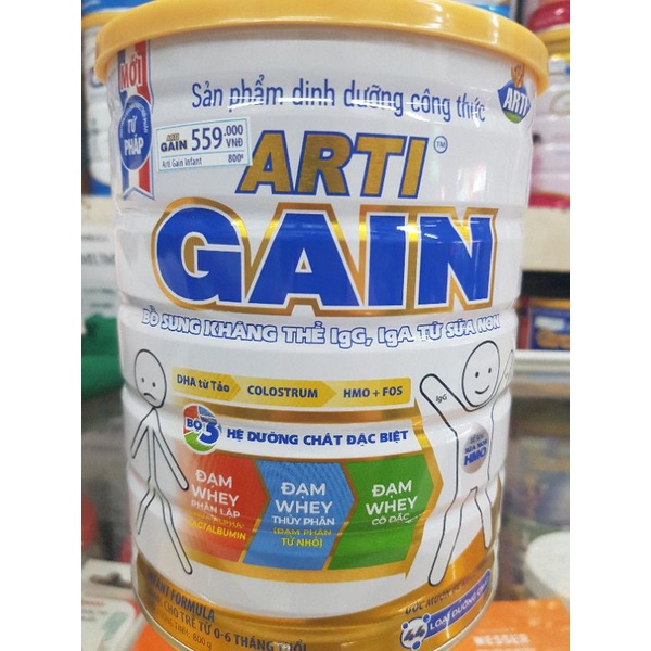 Sữa bột Arti Gain 0-6 tháng 800g